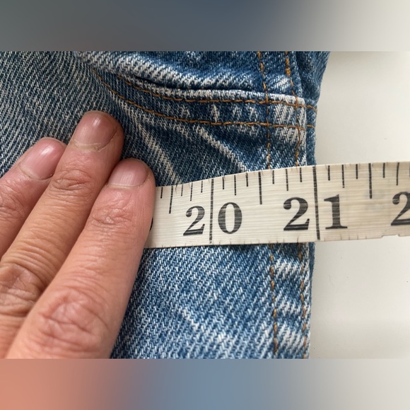 Vintage 70s 80s Levi’s Sherpa Lined Denim Jacket light wash orange tag - Picture 14 of 14